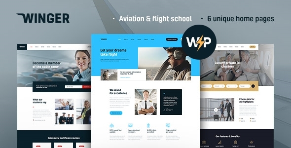 Winger - Aviation & Flight School WordPress Theme Logo